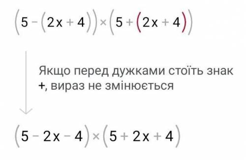 Разложите на множители: 25-(2x+4)^2