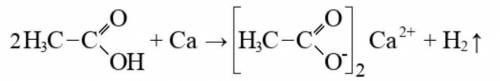 Запишіть рівняння реакції етанової кислоти з такими речовинами Ca​