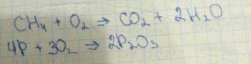 1. Скласти рівняння реакцій за схемами: С.Н. + O=CO, + H,0PH3 +0=P-0.+H,0В