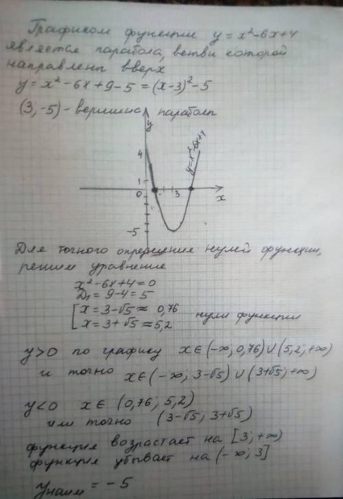 1.Дана функция: y=-2x^2 +4x+6. Постройте график функции. a) запишите координаты вершины параболы;b)
