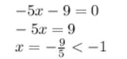 Какому неравенству удовлетворяет корень уравнения: -4х-9=2​