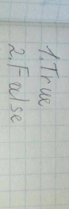 2. Mark the sentences True or False​