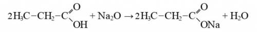 Составьте уравнения реакции взаимодействия пропановой кислоты с оксидом натрия; карбонатом калия; бр