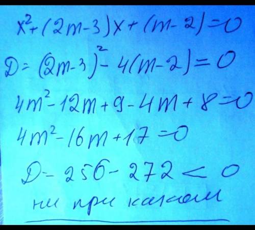 При каком значение m уравнение х2-(3m+1)x+4m+3=0 имеет двойной корень?