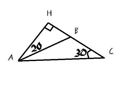 высота АН треугольника ВВС опущена на продолжение стороны ВС за точку В. известно, что угол ВСА раве