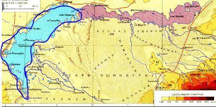 Задание 4 Подпиши название Каспийского и Аральского морей, озеро Балхаш на контурнойкарте и раскрась