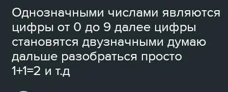 Таблица сложения и вычитания однозначных чисел​