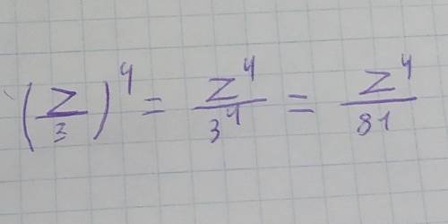 (z/3)^4 выполни действие алгебра