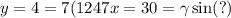 y = 4 = 7(1247x = 30 = \gamma \sin(?)