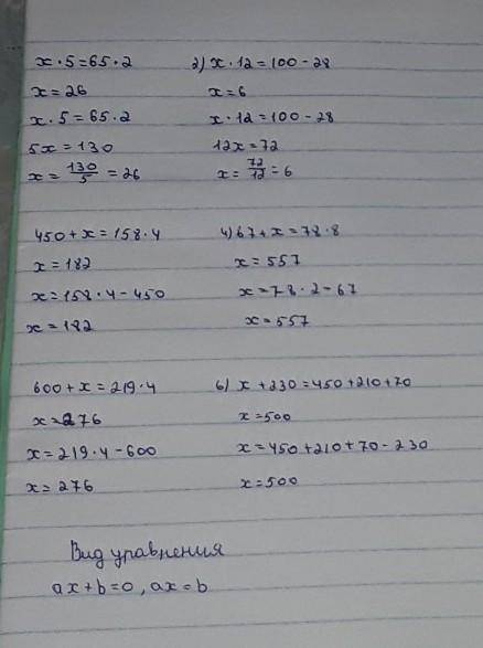 6. Реши уравнения. с. 5 = 65 : 2х: 12 = 100 — 2878: a= 13.3450 + y = 158 : 467 + a= 79.8600 + y = 21