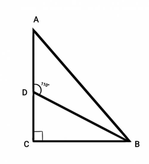 В прямоугольном треугольнике ABC (<C=90°) проведена биссектриса BD. Найдите острые < треугольн