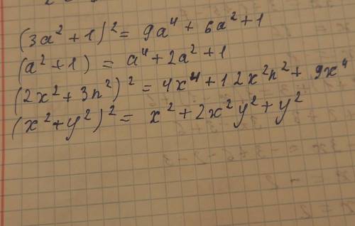 (3a² + 1)²(a² + 1)²(2x² + 3n²)²(x² + y²)² ​