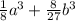 \frac{1}{8}a^{3} + \frac{8}{27} b^{3}