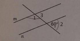 3.На рисунке прямые тип параллельны. Найдите величину угла 1.ответ должен быть 120°​