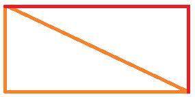 Начерти прямоугольник,ширина которого равна меньшей стороне треугольника.Длинну выбери самостоятельн