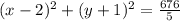 (x-2)^2+(y+1)^2= \frac{676}{5}