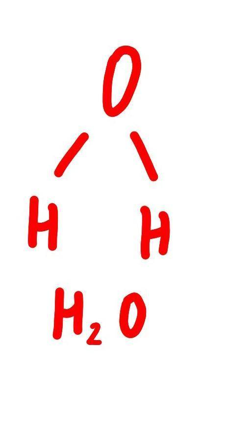 H2O=? Структуранная формула