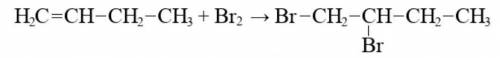 1-бромбутан + KOH(спирт.)→А(+Br2)→Б(+KOH(спирт.))→​