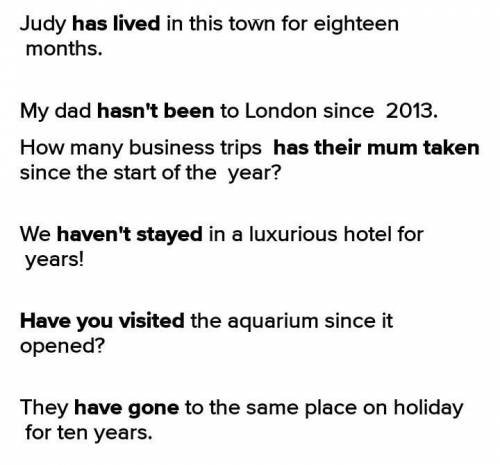 Writing Task1. Put the verbs in brackets in to the Present Perfect.1. Judy(live) on this town for ei