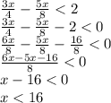 \frac{3x}{4}- \frac{5x}{8}