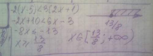 ТЕКСТ ЗАДАНИЯНайди наименьшее решение неравенства-2(x-5) <3(2x+1)ЗАГРУЗКА ФАЙЛОВ​