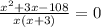 \frac{x^{2} +3x-108}{x(x+3)}=0