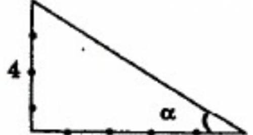 Постройте угол, тангенс которого равен 4 ​