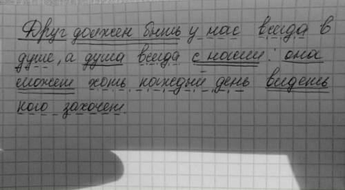 Друг должен быть у нас всегда в душе, а душа всегда с нами: она может хоть каждый деньвидеть кого за