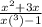 \frac{x^2+3x}{x(^3)-1 }