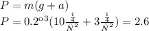 P=m(g+a)\\P=0.2кг (10\frac{м}{{с}^{2}} + 3 \frac{м}{{с}^{2}} )= 2.6 Н