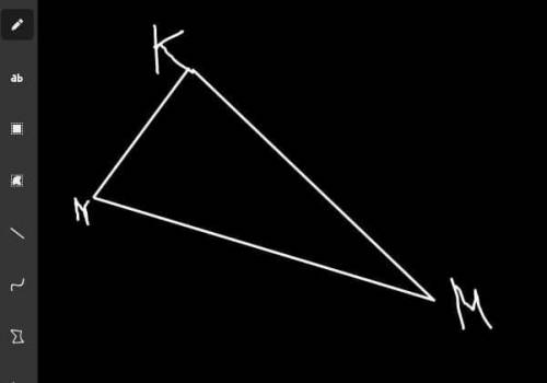 Накресліть довільний гострокутний трикутник KMN​