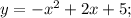 y=-x^{2}+2x+5;