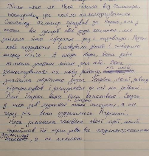 Продовжте історію Нори із п’єси Г. Ібсена «Ляльковий дім»​