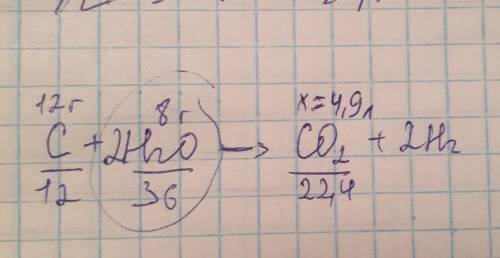 M (C) = 12 грm (H2O)=8 грV(CO2)-?​