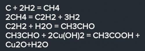 O //CH4 → CH ≡ CH → CH3 – C \ H ​