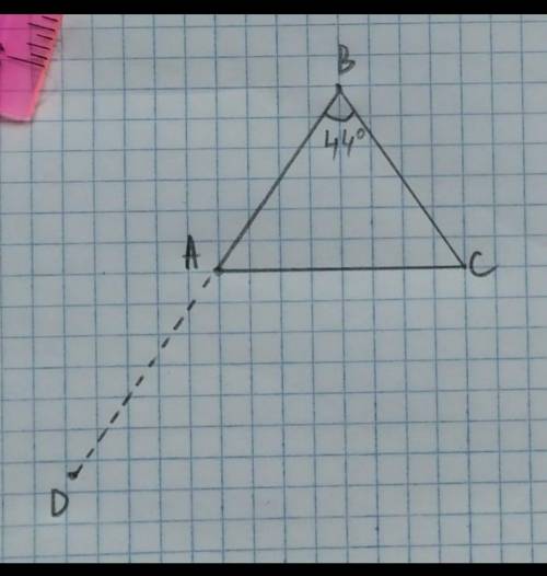 На продолжении стороны ВС равнобедренного треугольника ABC с основанием AC отметили точку D так, что