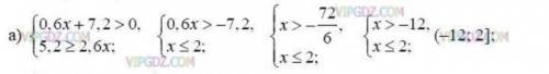 Решение системы неравенств {0,6+7,2 больше 05,2 больше или равно 2,6х очень очень​