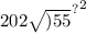 20 {2 { \sqrt{)55} }^{?} }^{2}