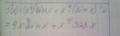 F(x)=(x⁴sinx) знайти похідну​