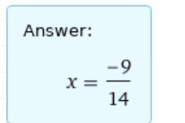 7+9x=-2-5x нужен только ответ ​