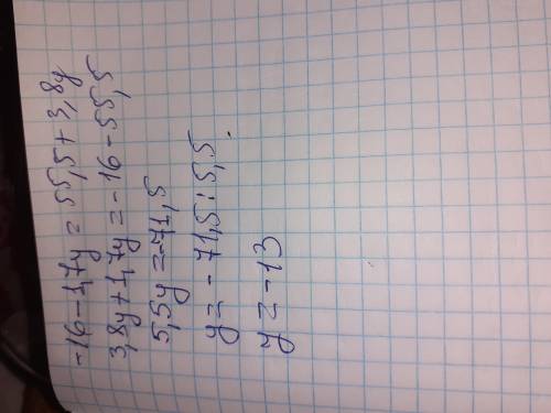 Реши уравнение: −16−1,7y=55,5+3,8y