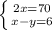 \left \{ {{2x=70} \atop {x-y=6}} \right.