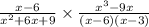 \frac{x - 6}{ {x}^{2} + 6x + 9} \times \frac{ {x}^{3} - 9x}{(x - 6)(x - 3)}