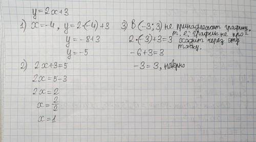 ￼￼￼Функцію задано формулою y =2x +3￼￼￼￼ Визначте 1). ￼￼￼￼ Значення селекції якщо аргумент = -4 2)￼￼￼
