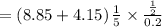 =\left(8.85+4.15\right)\frac{1}{5}\times \frac{\frac{1}{2}}{0.2}