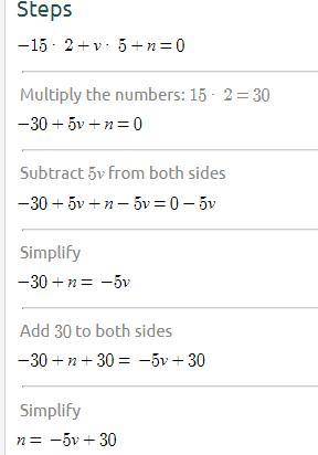 Квадратне рівняння x2+Vx+N=0 має такі корені: −15 та 5 Чому дорівнюють коефіцієнти V та N?