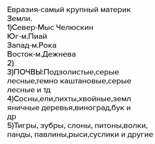 Описание природной зоны Евразии. 1.Географическое положение зоны. 2. Климатические условия 3.Почвы.