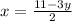 x = \frac{11 - 3y}{2}