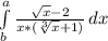 \int\limits^a_b {\frac{\sqrt{x} -2}{x*(\sqrt[3]{x}+1) } } \, dx