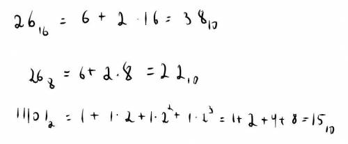 Домашнее задание «Повторение по теме «Системы счисления» Среди приведённых ниже трёх чисел, записанн